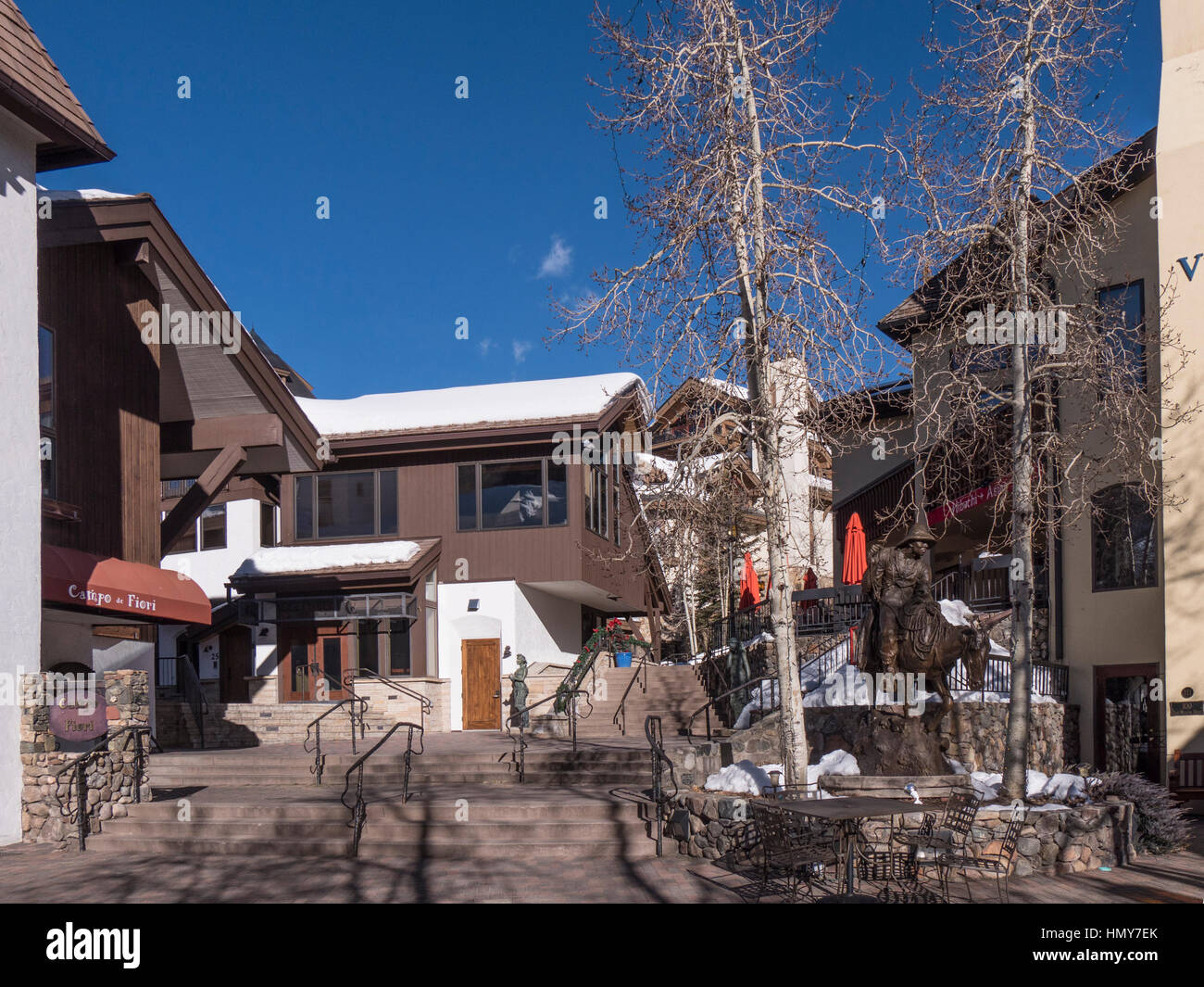 Vail Village, winter, Vail Ski Resort, Vail, Colorado Stock Photo Alamy
