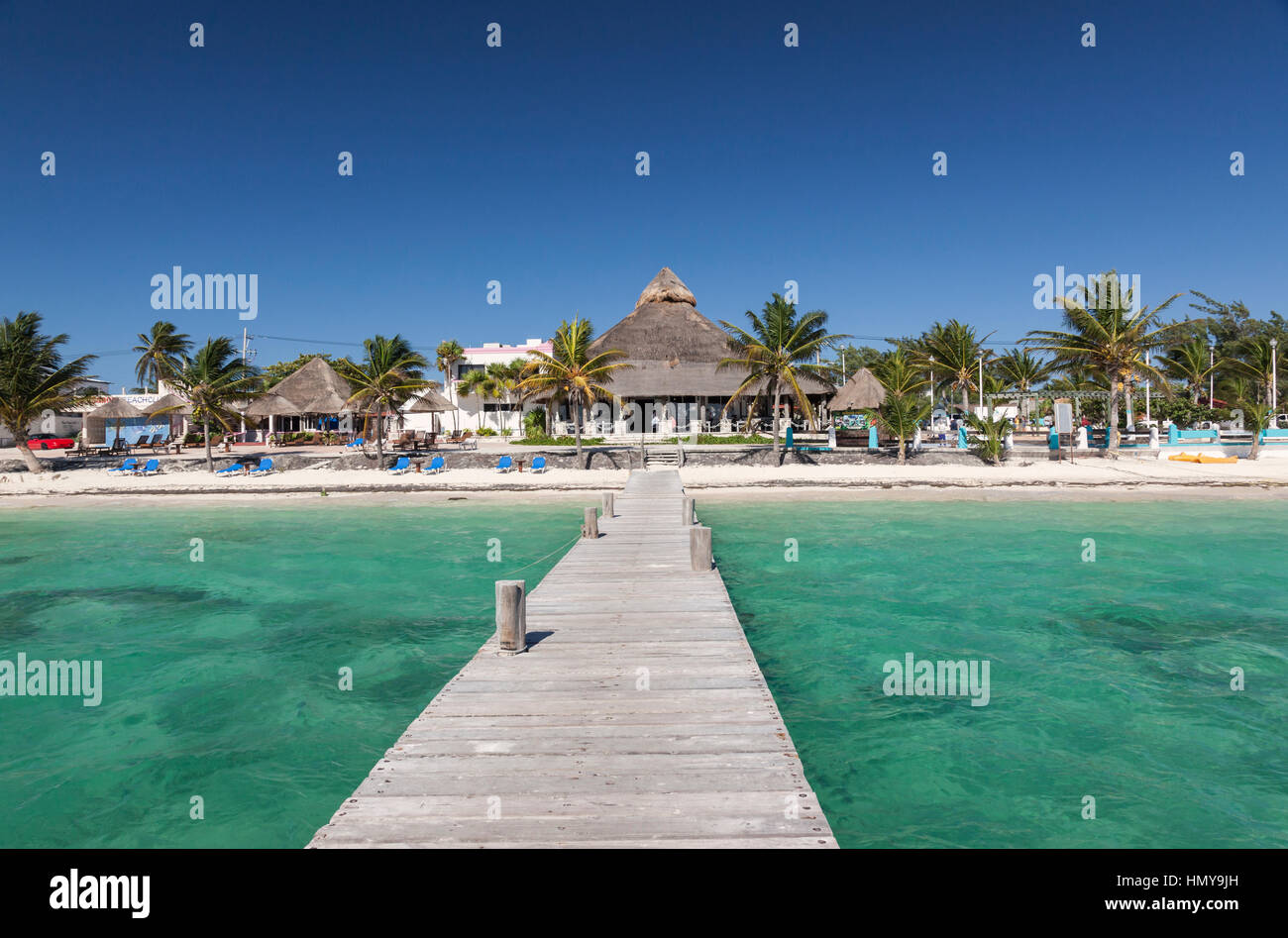 Puerto Morelos beach, Riviera Maya, Yucatan Peninsula, Quintana Roo, Mexico Stock Photo