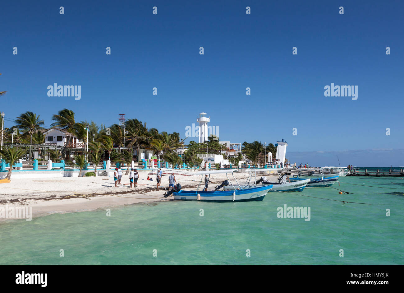 Puerto Morelos beach, Riviera Maya, Yucatan Peninsula, Quintana Roo, Mexico Stock Photo