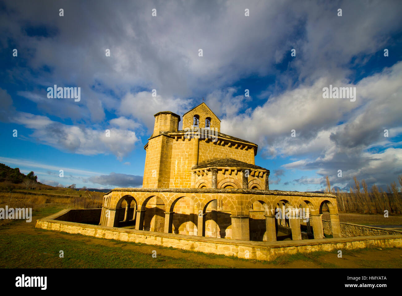 Church of Saint Mary of Eunate. Muruzabal, Navarre, Spain Stock Photo