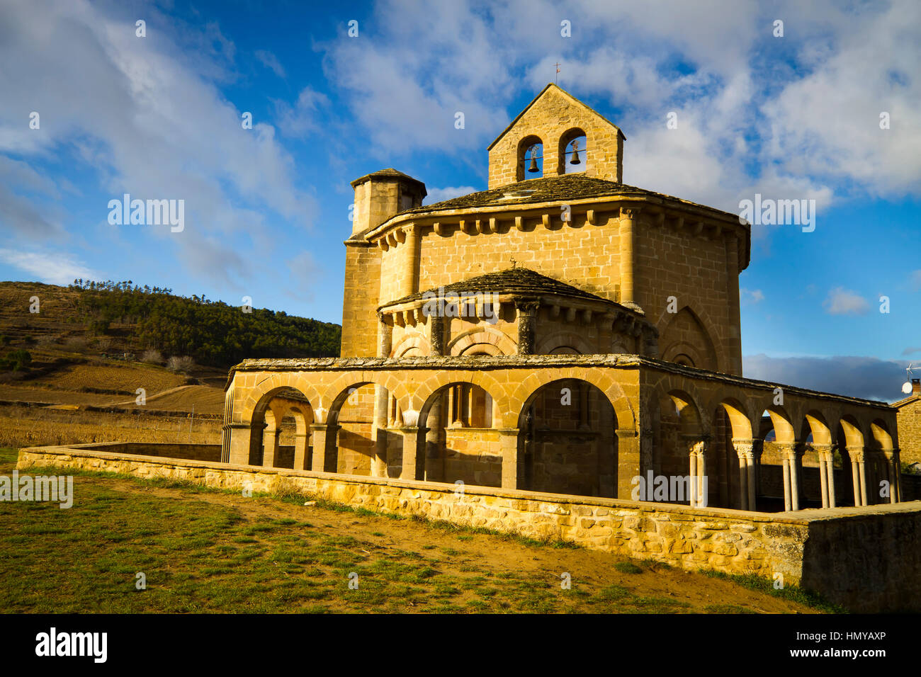 Church of Saint Mary of Eunate. Muruzabal, Navarre, Spain Stock Photo