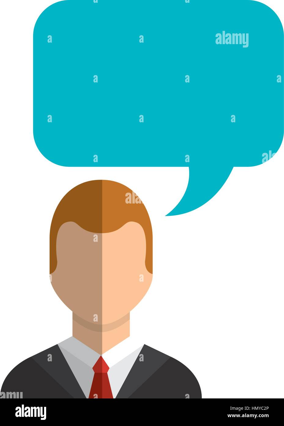 businessman with speech bubble character isolated icon vector ...