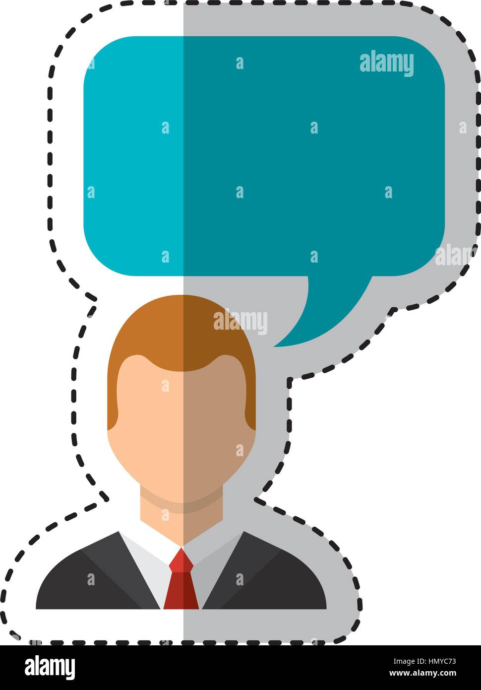 businessman with speech bubble character isolated icon vector ...