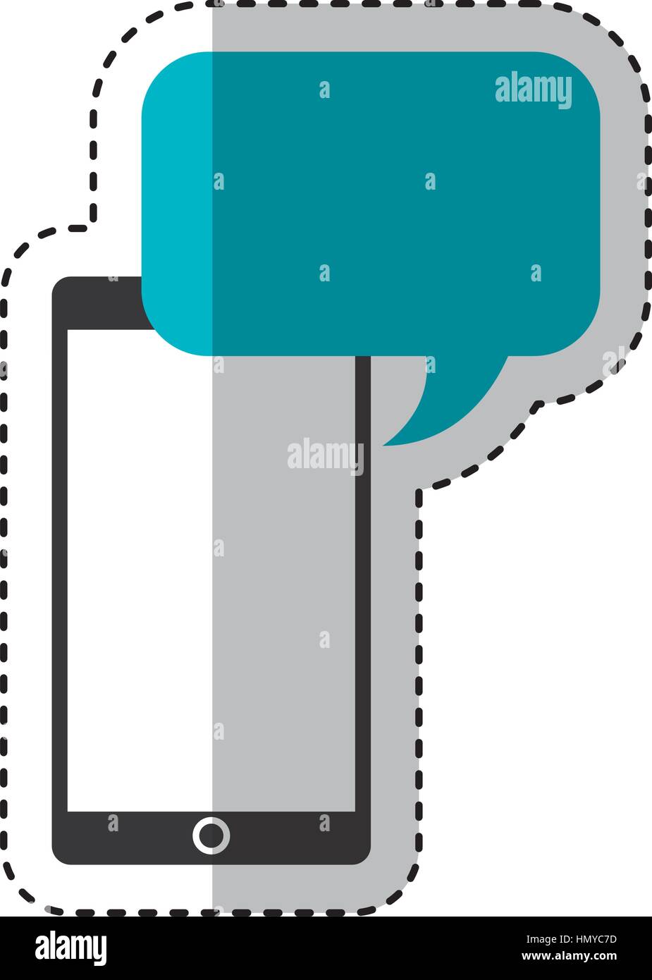 smartphone technology with speech bubble vector illustration design ...