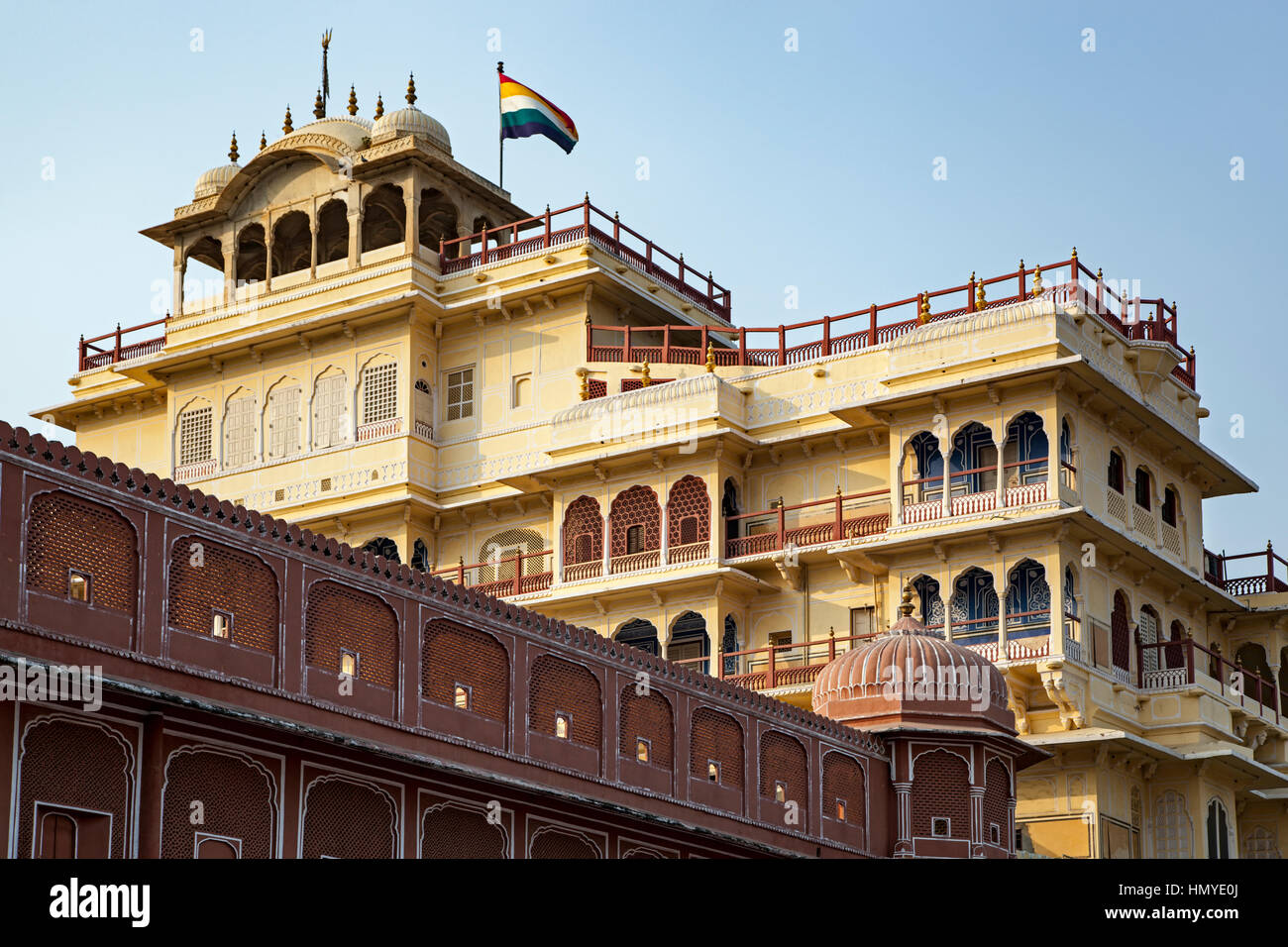 Chandra Mahal building, City Palace, Jaipur, Rajasthan, India Stock Photo