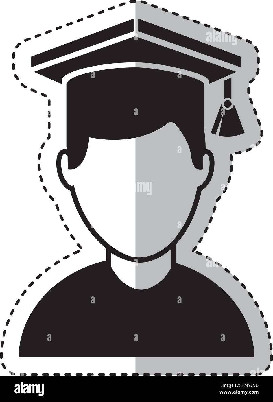graduate man avatar character vector illustration design Stock Vector ...