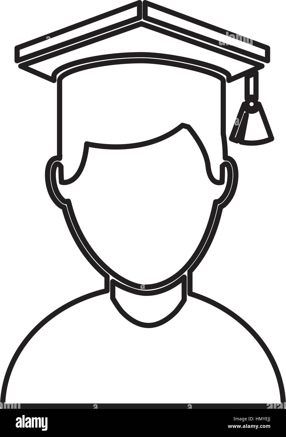 graduate man avatar character vector illustration design Stock Vector ...
