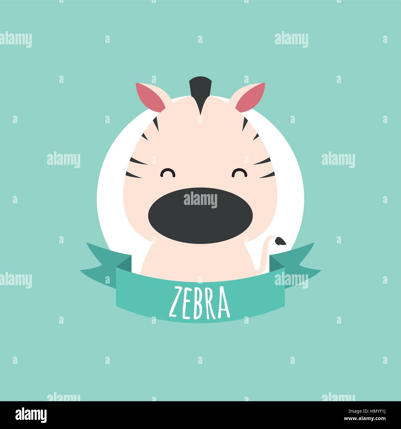 Cute Cartoon Zebra Stock Vector Image & Art - Alamy