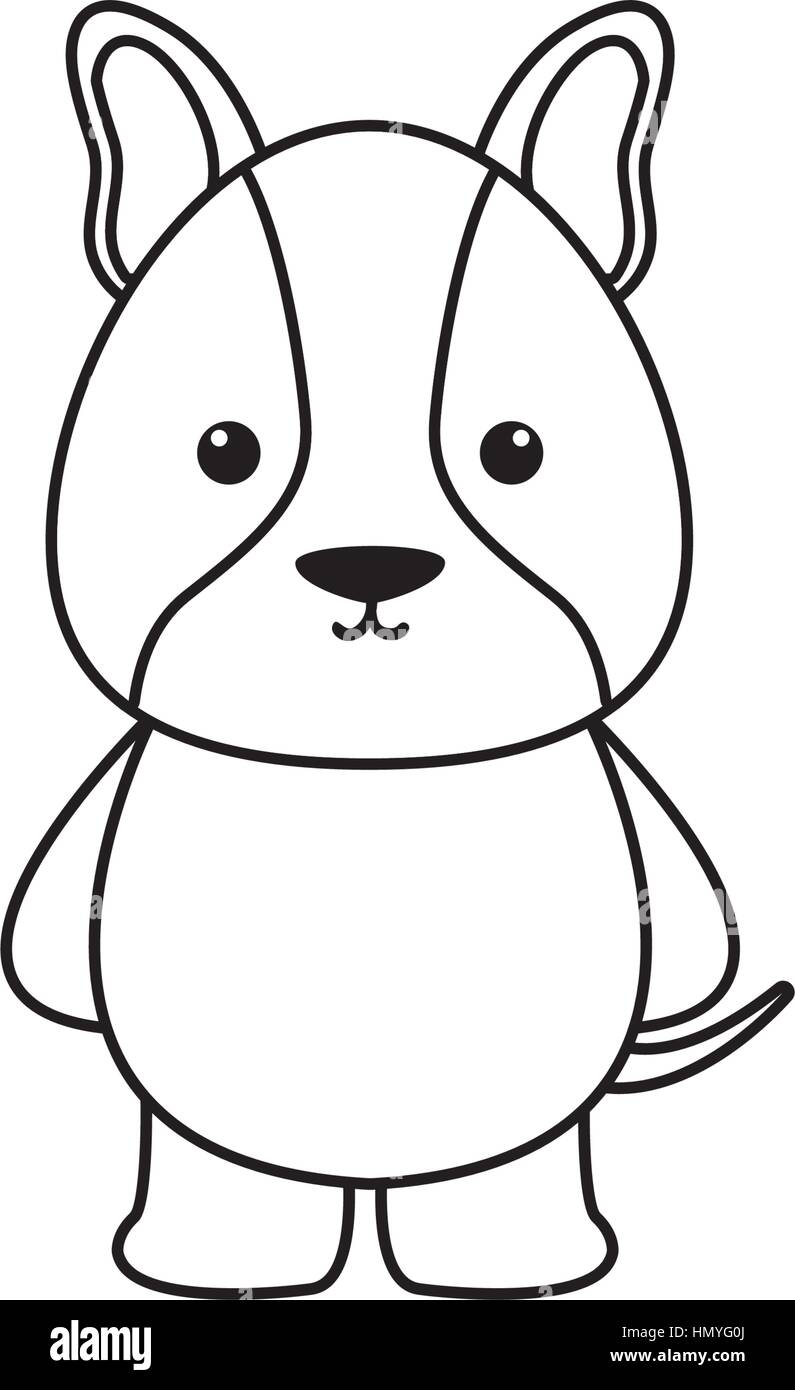 Cartoon Dog Black and White Stock Photos & Images - Alamy