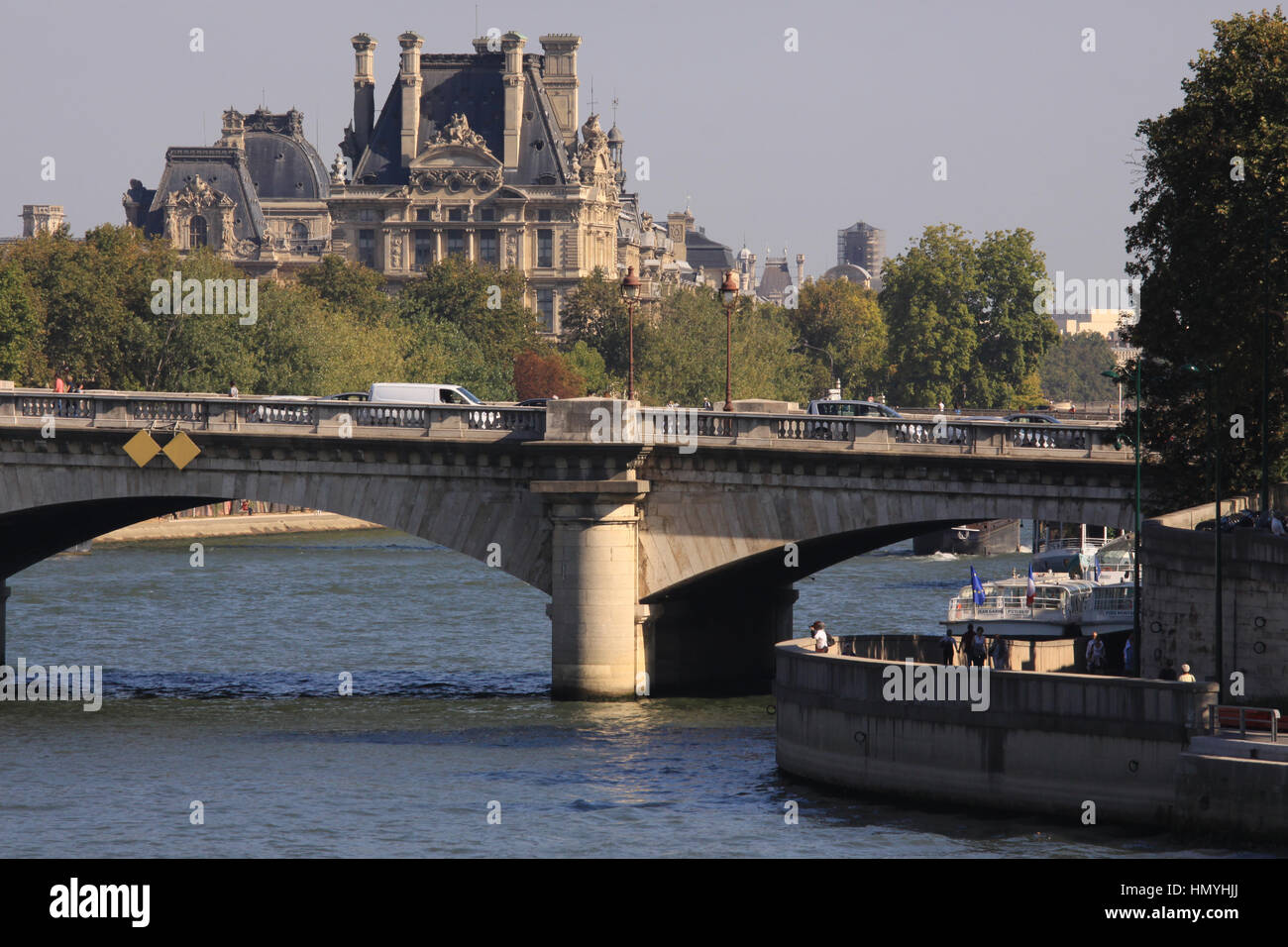 Pont de la Concorde, crossing over River Seine, Paris, France Stock Photo