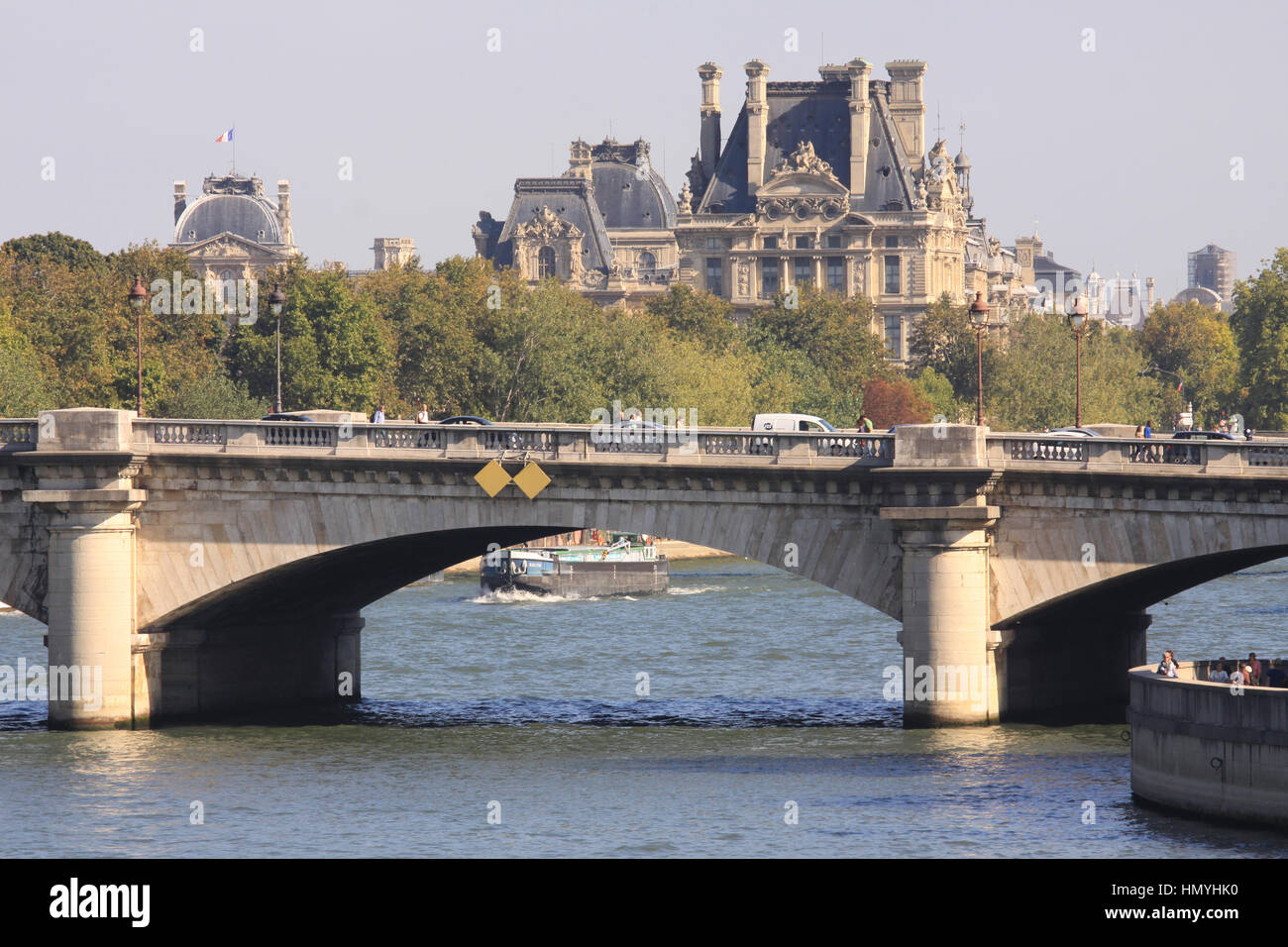 Pont de la Concorde, crossing over River Seine, Paris, France Stock Photo