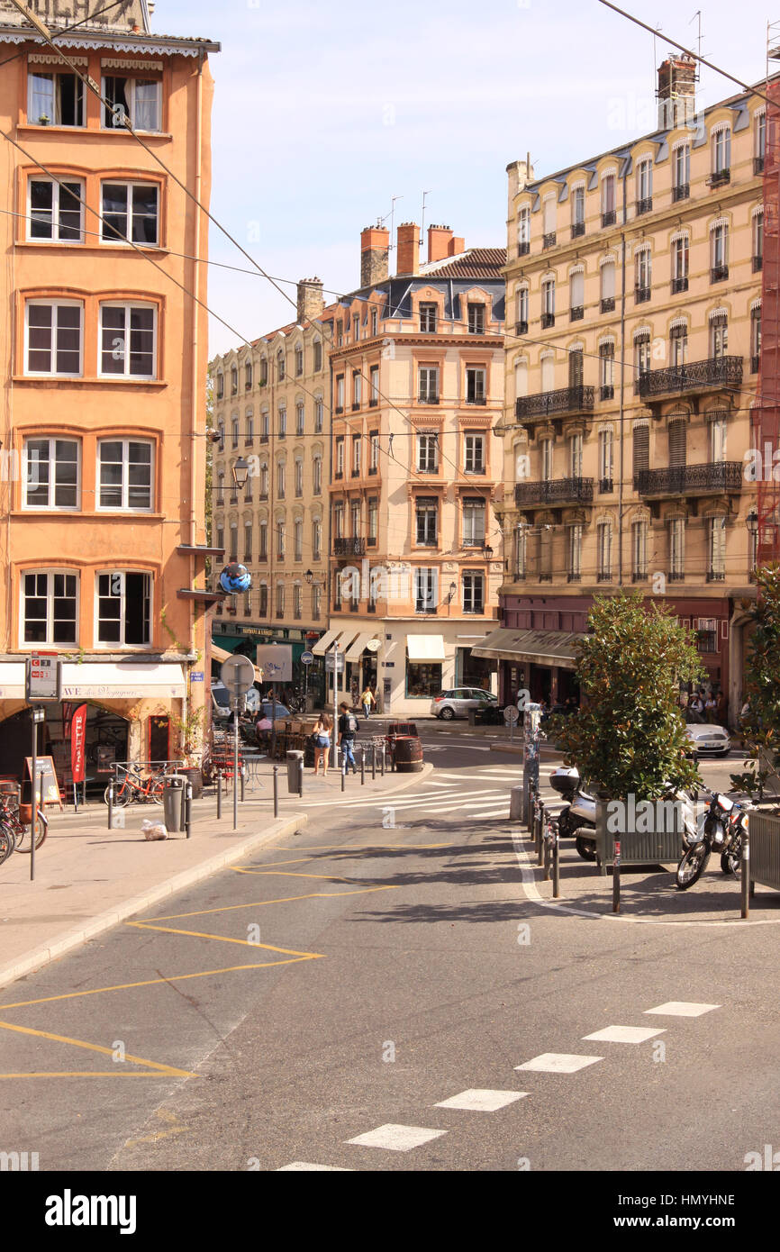 City center of Lyon, France Stock Photo
