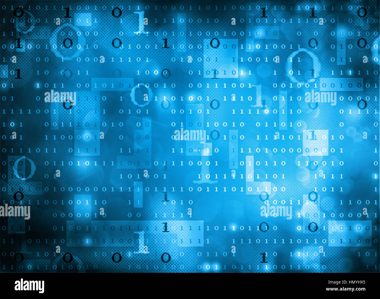 computer data blue abstract background Stock Photo