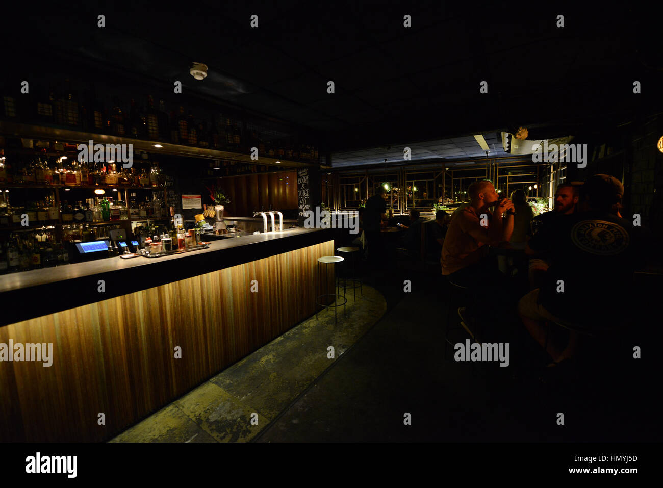 The trendy underground Maybe Mae cocktail bar in Adelaide, Australia