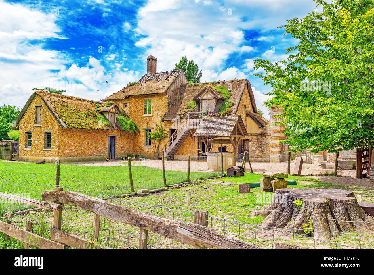 Landscape of hamlet Queen Marie estate near Versailles