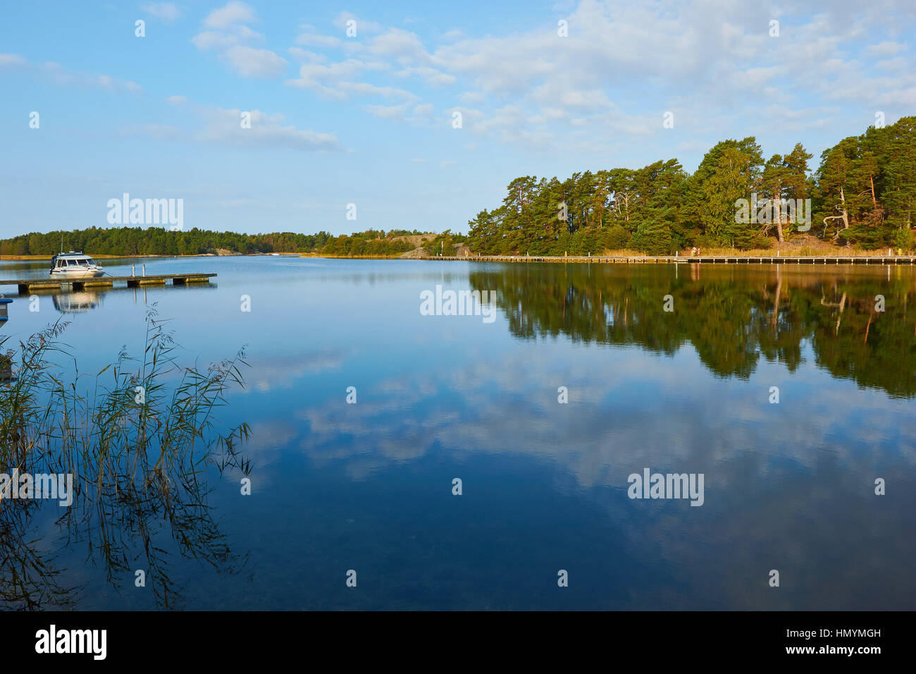 Guest harbour on Uto an island in the Baltic Sea, Stockholm archipelago, Sweden, Scandinavia Stock Photo