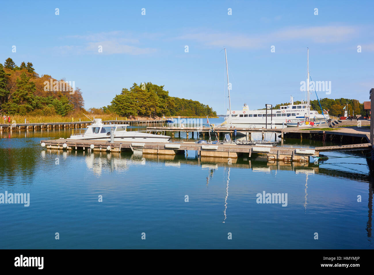 Uto harbour, Stockholm archipelago, Sweden, Scandinavia Stock Photo