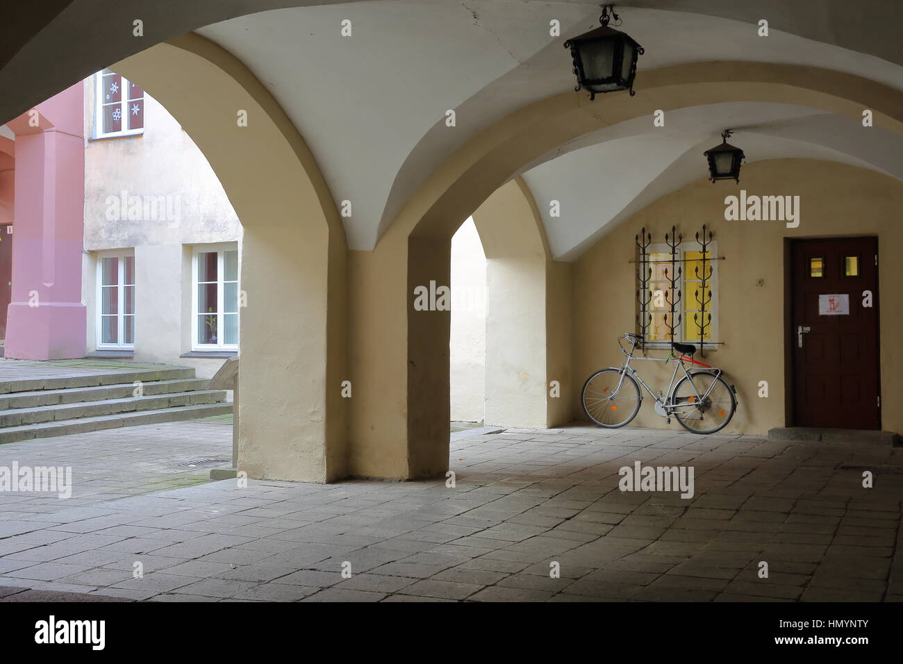 VILNIUS, LITHUANIA DECEMBER 29, 2016 Arcades inside Vilnius
