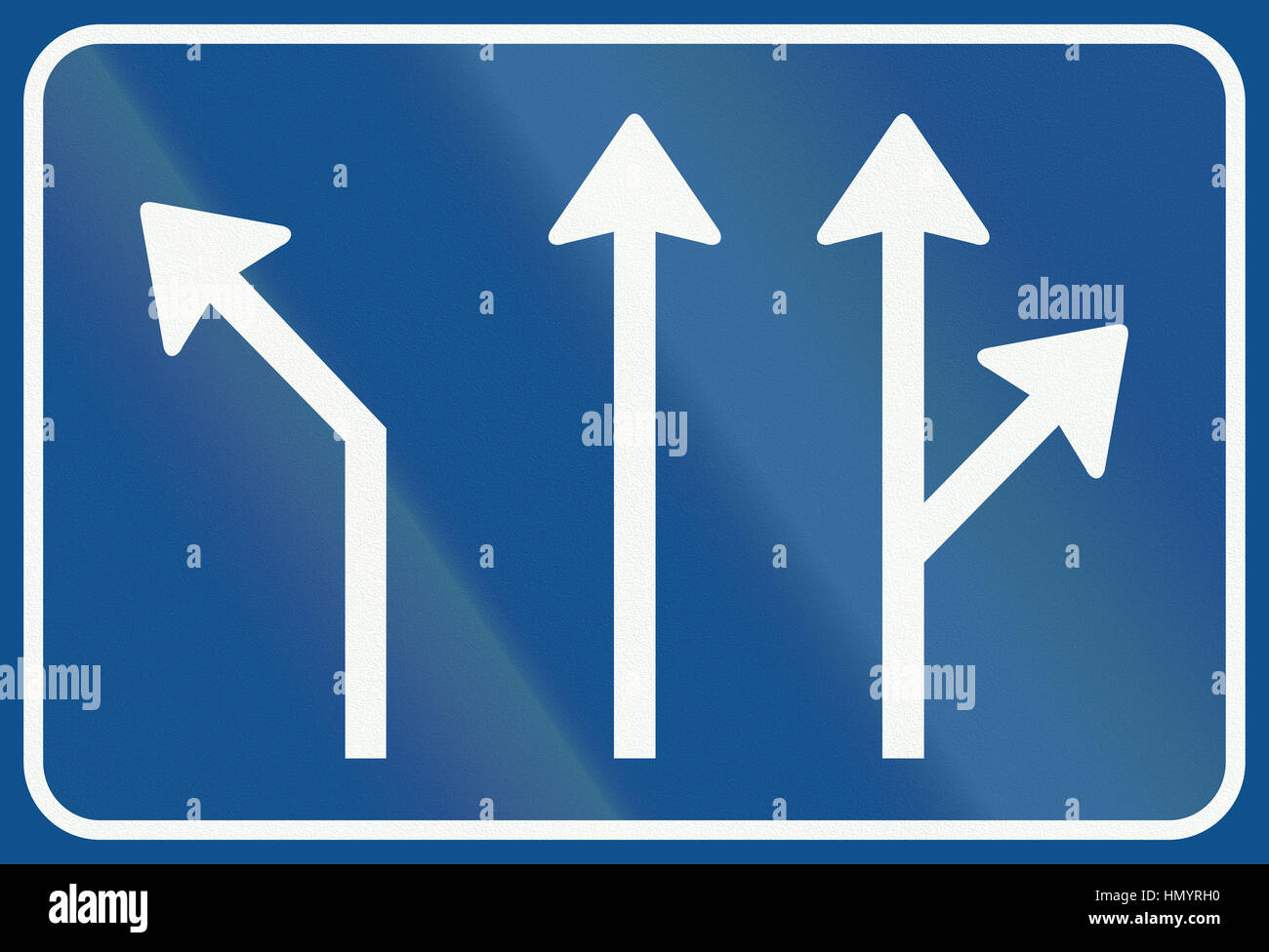 Netherlands road sign L4 - Get in lane Stock Photo - Alamy