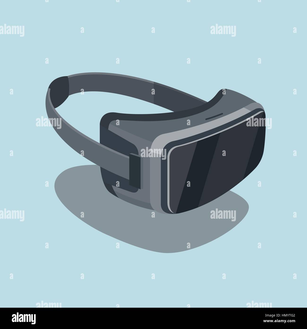 Virtual reality glasses flat icon. Stock Vector