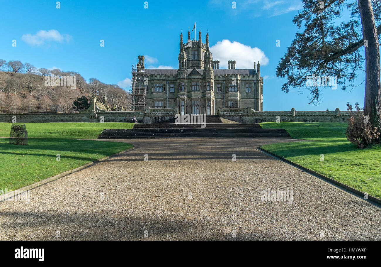 Margam Castle is a Victorian Country House situated in Port Talbot, Wales. Stock Photo