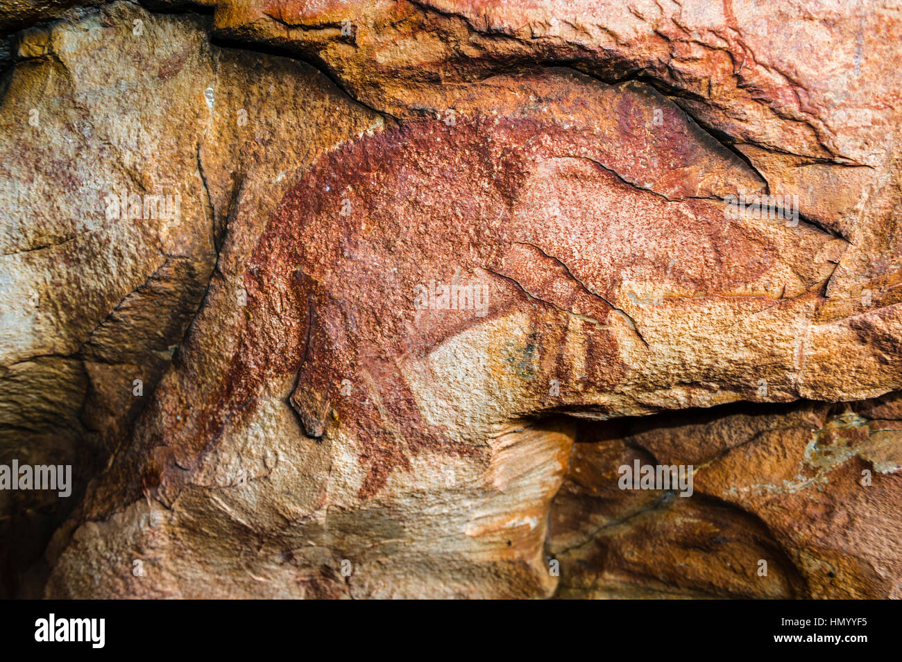 Ancient Aboriginal Gwion Gwion rock paintings also know as Bradshaw