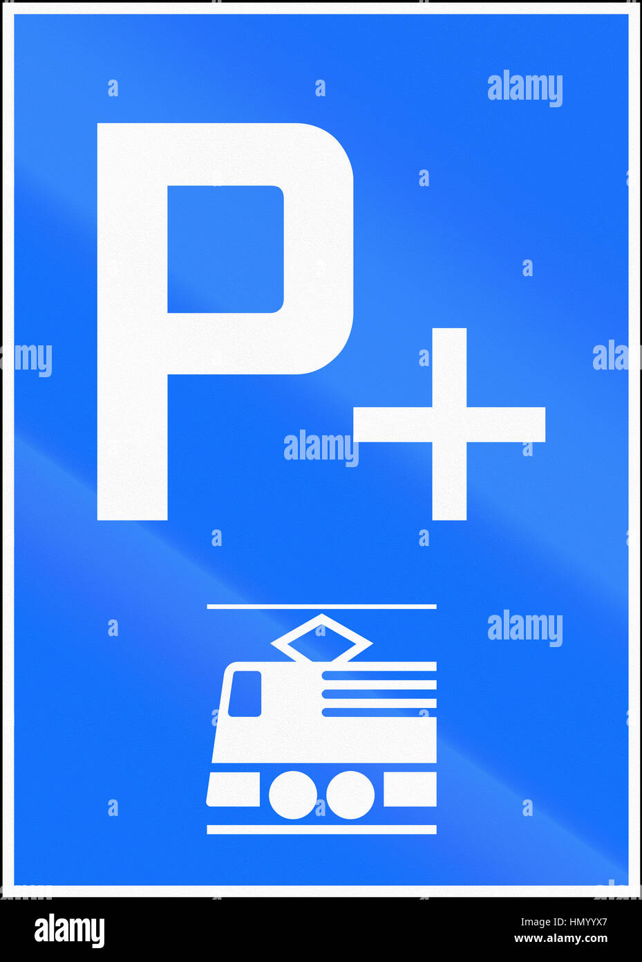 Road sign used in Switzerland - Park and ride Stock Photo - Alamy