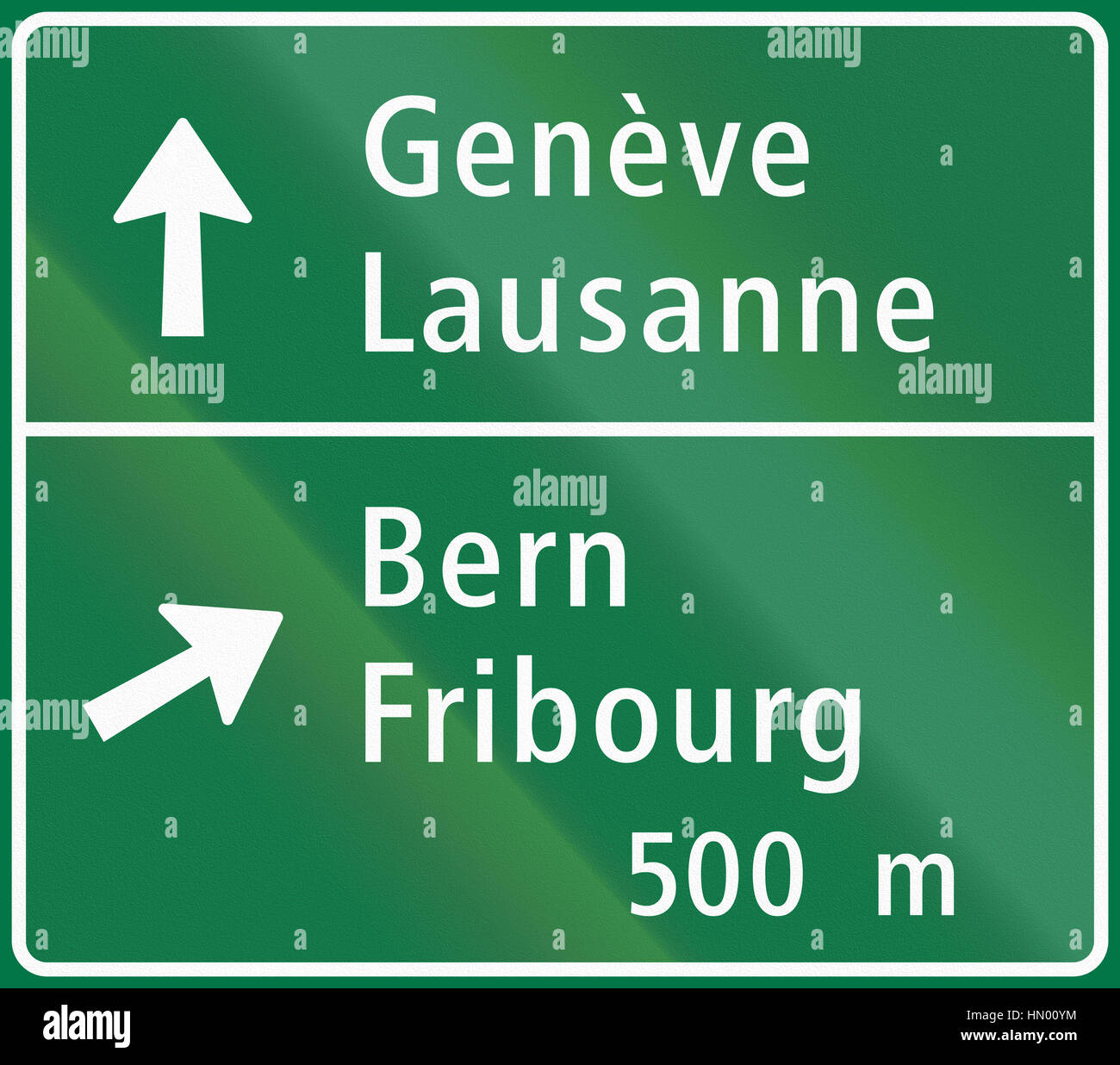 Road sign used in Switzerland - Motorway junction sign Stock Photo - Alamy