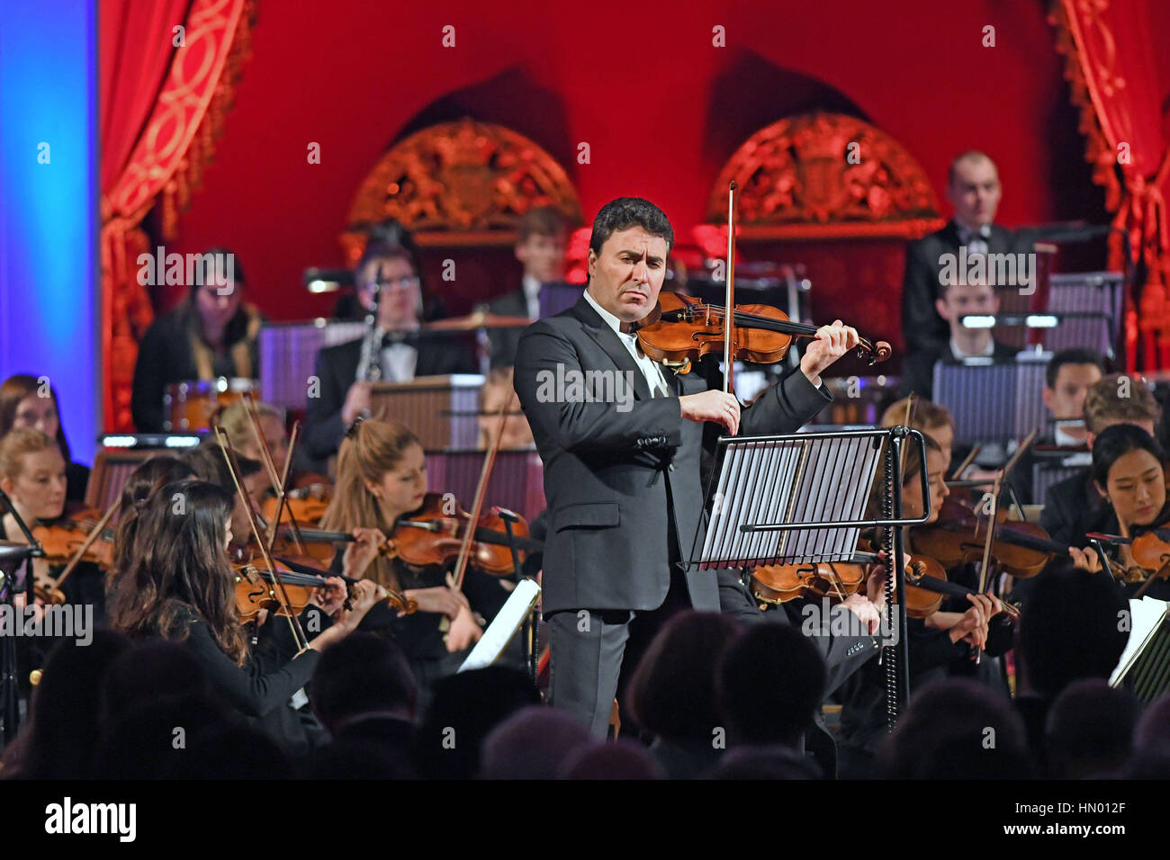 Violinist Maxim Vengerov performs as the Prince of Wales hosts a gala
