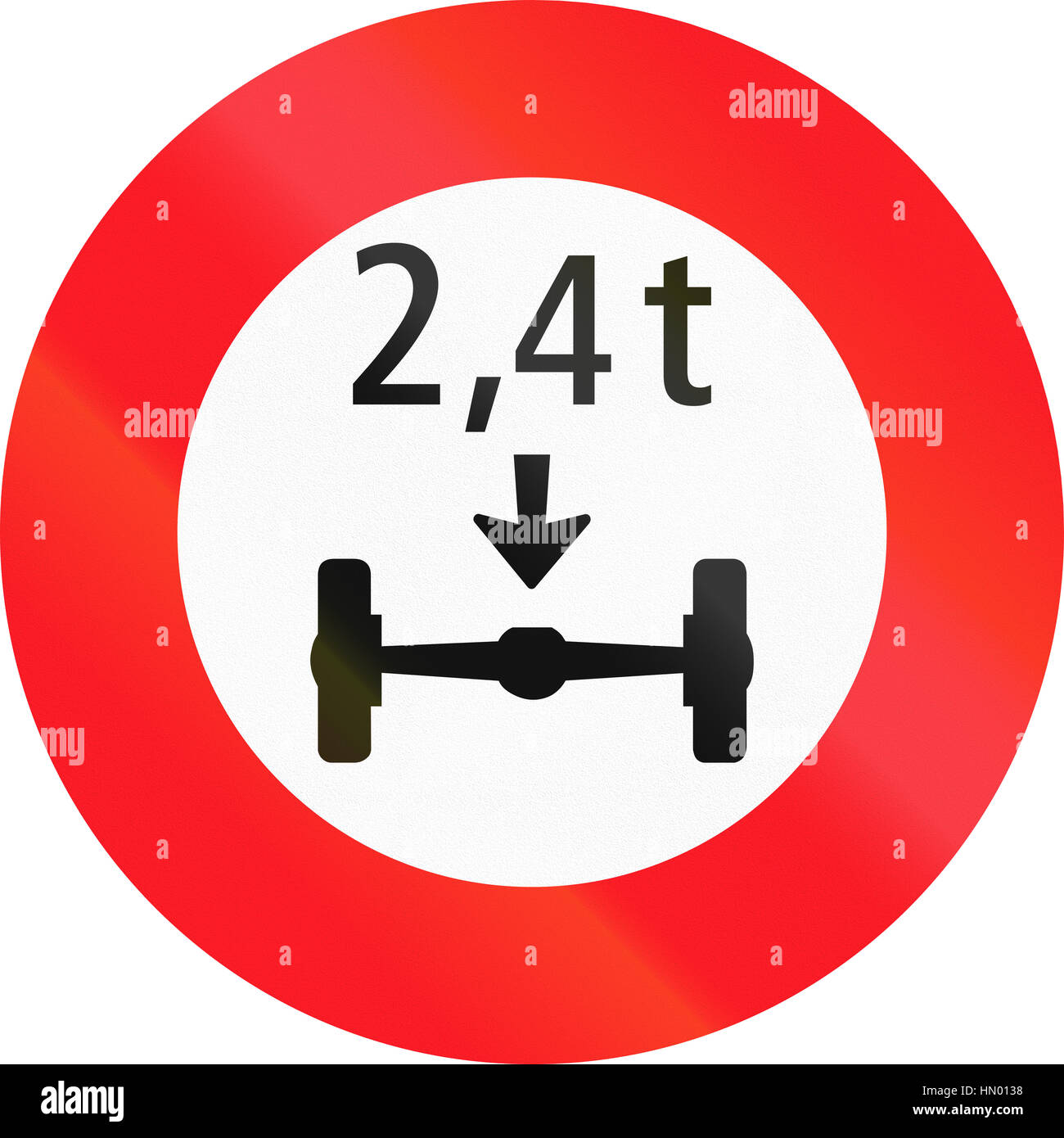 Road sign used in Switzerland Axle weight limit Stock Photo Alamy