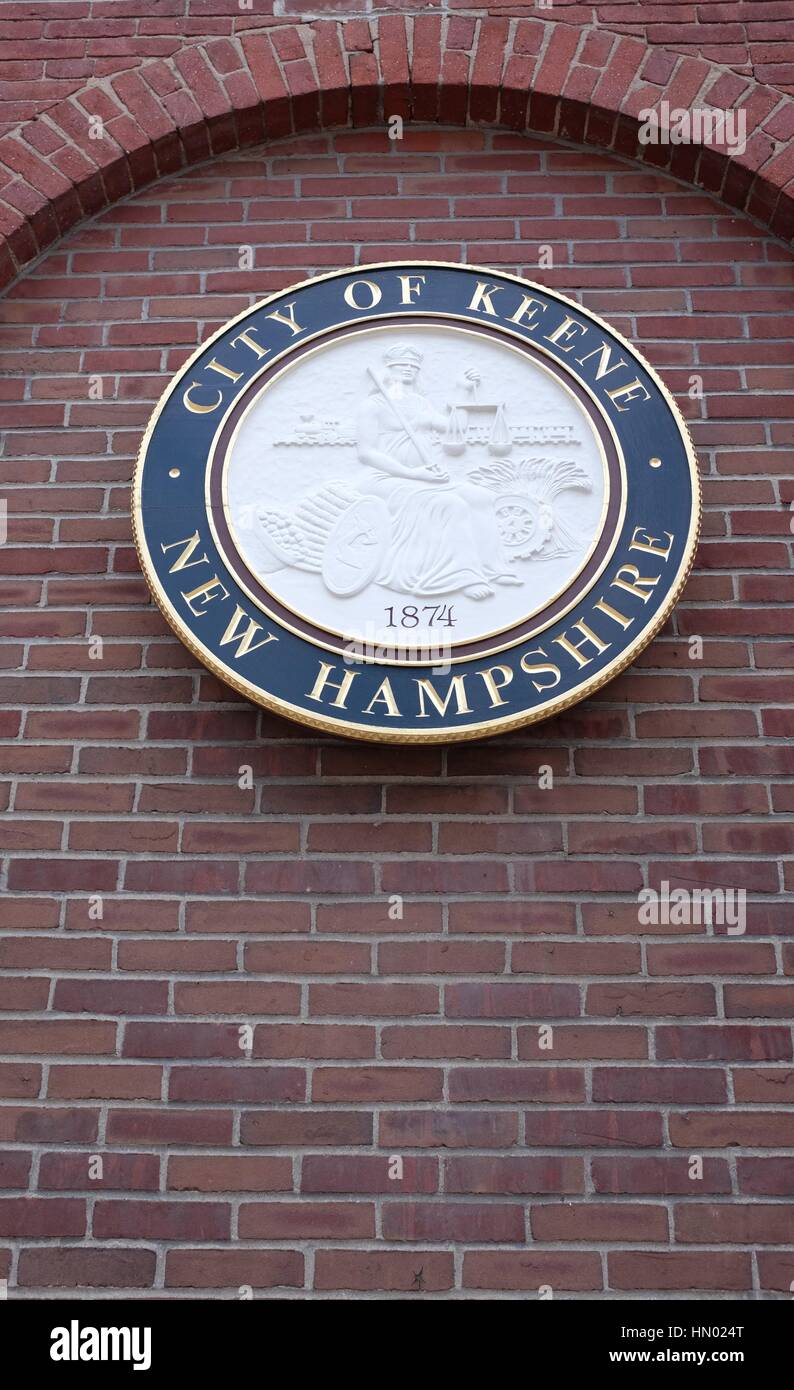 City of Keene NH Seal Stock Photo Alamy