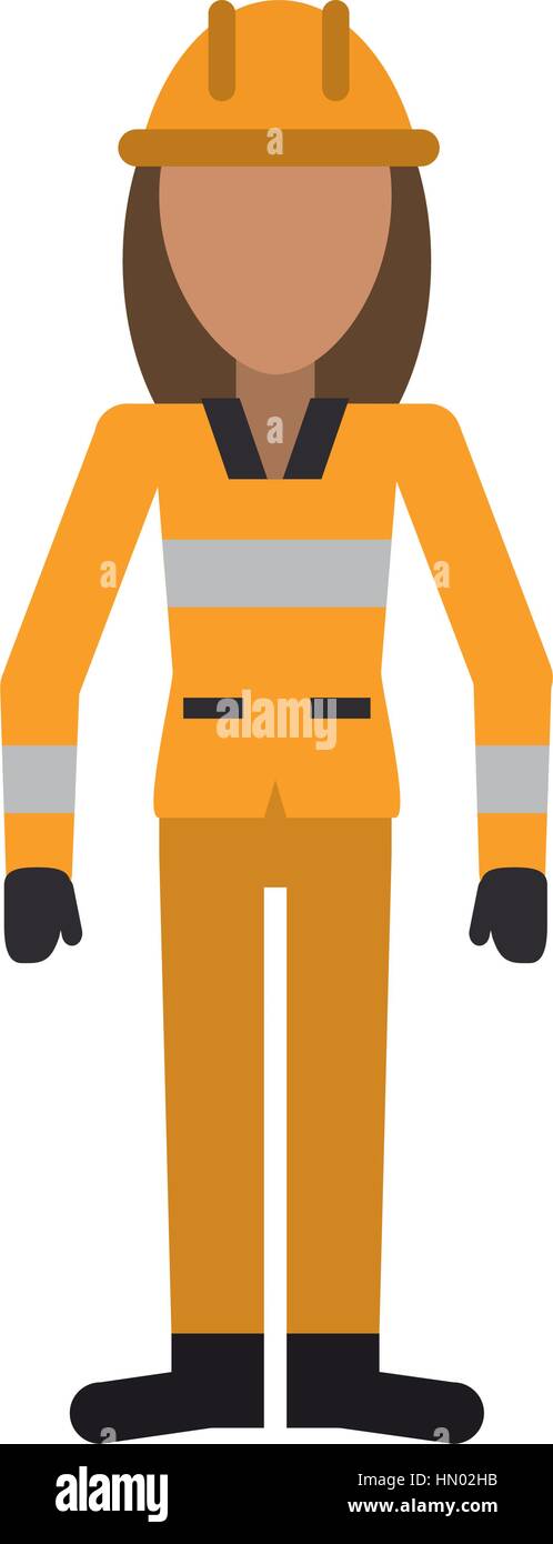 avatar woman construction worker helmet Stock Vector Image & Art - Alamy