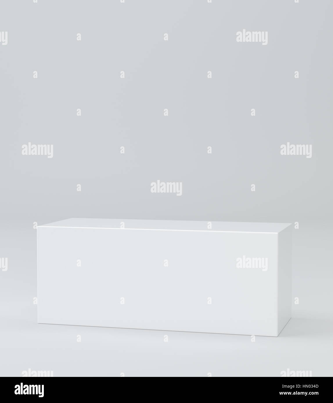 White box. Pedestal. Stand. 3D rendering Stock Photo - Alamy