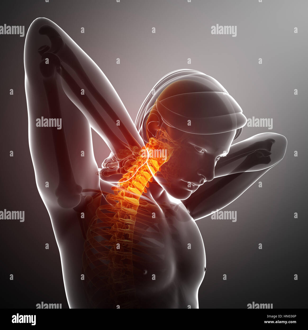 3D Illustration of male Feeling the back pain Stock Photo - Alamy