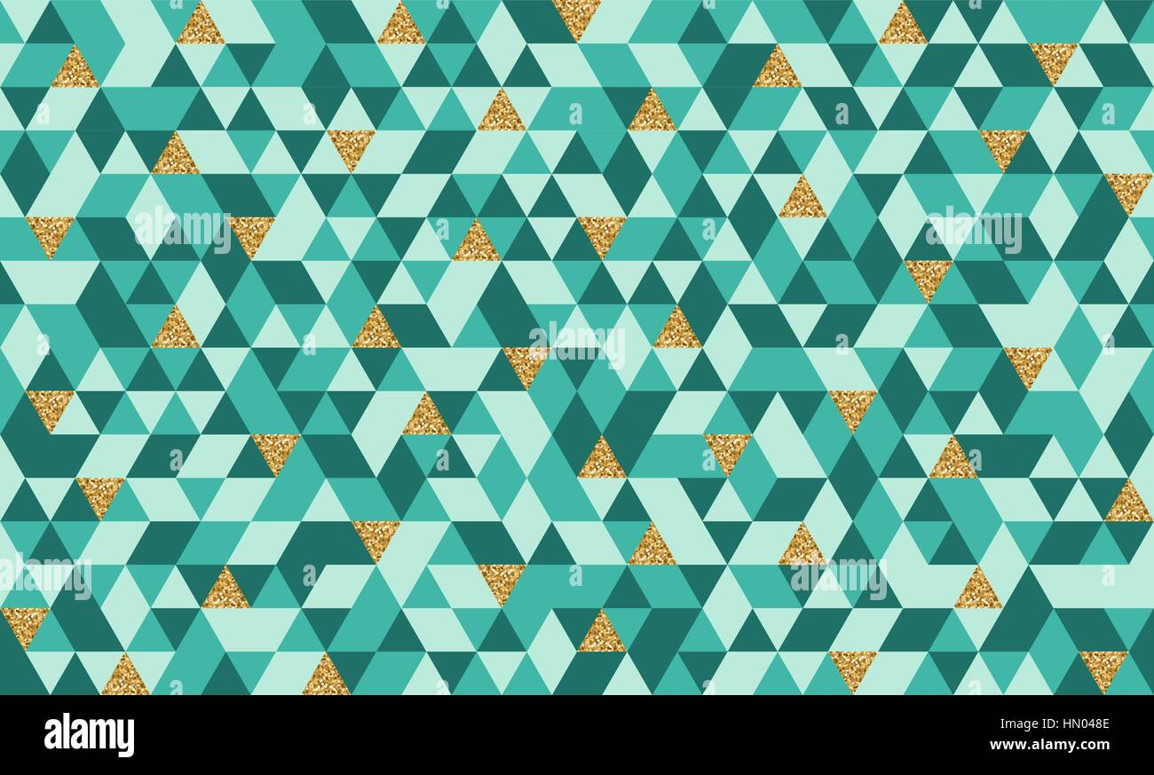Seamless pattern with glitter gold triangles Stock Vector Image & Art ...