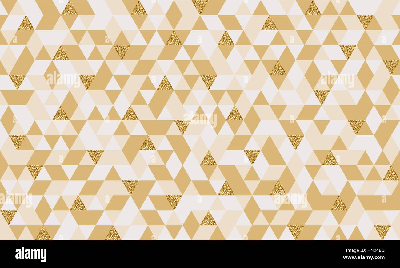 Seamless pattern with glitter gold triangles Stock Vector Image & Art ...