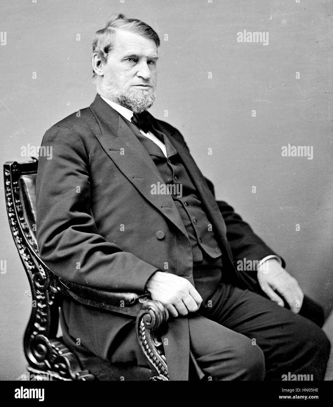 OAKES AMES (1804-1873) American politician and railroad executive. Photo: Matthew Brady Studio Stock Photo