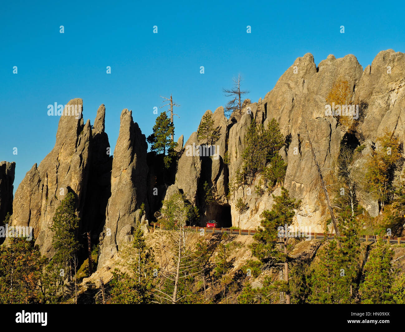 Tunnel, Needles Highway, Custer State Park, Black Hills, South Dakota, USA Stock Photo Alamy