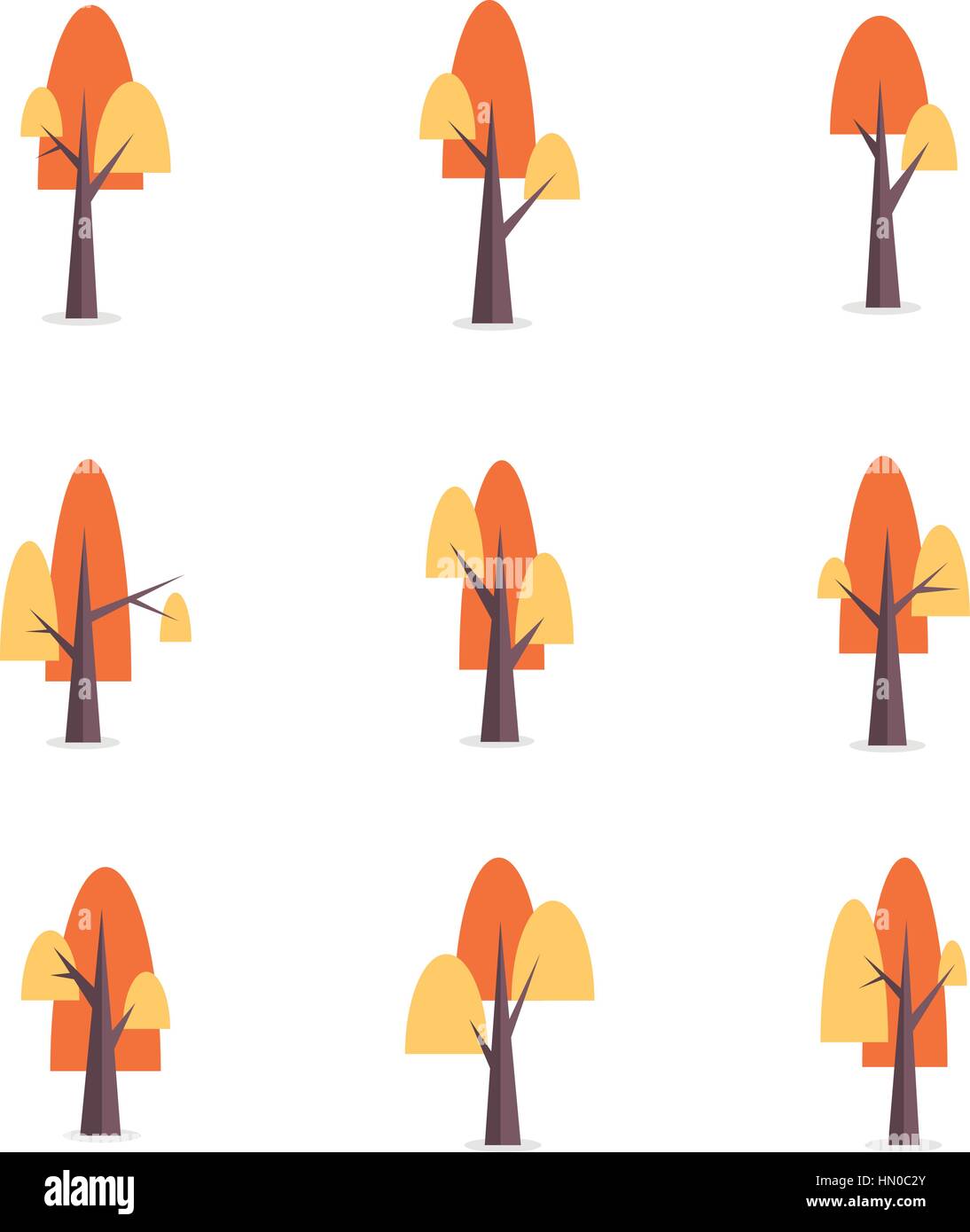 Collection stock of tree set various Stock Vector Image & Art - Alamy
