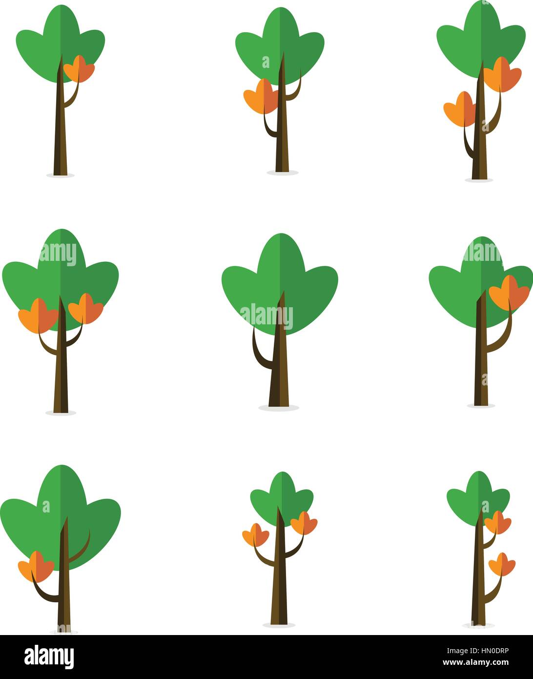Vector flat of tree style various Stock Vector Image & Art - Alamy