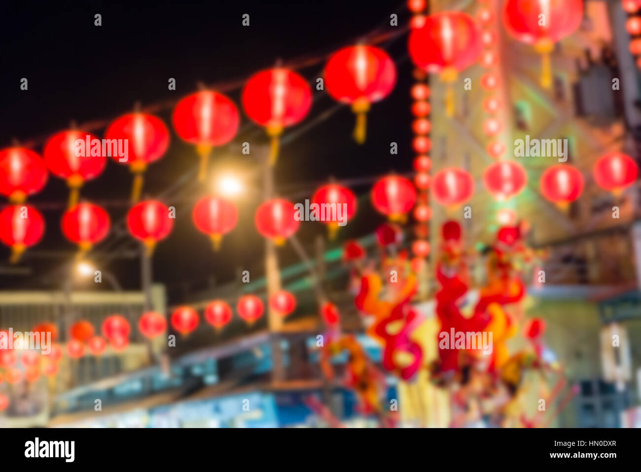 BlurRed lanterns ,Translation of the right lantern is a bar