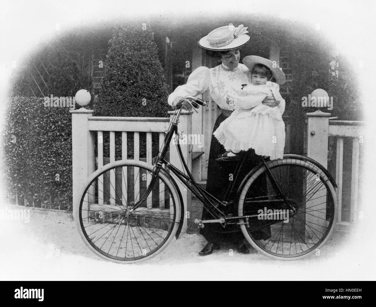 Beeston Humber cycle, Mrs Hicks Stock Photo