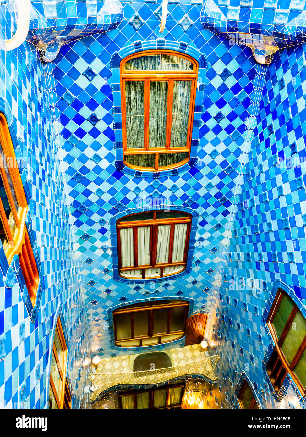 Casa Batlló by Antonio Gaudí, 1904-1906 - Barcelona, Catalonia, Spain. Stock Photo