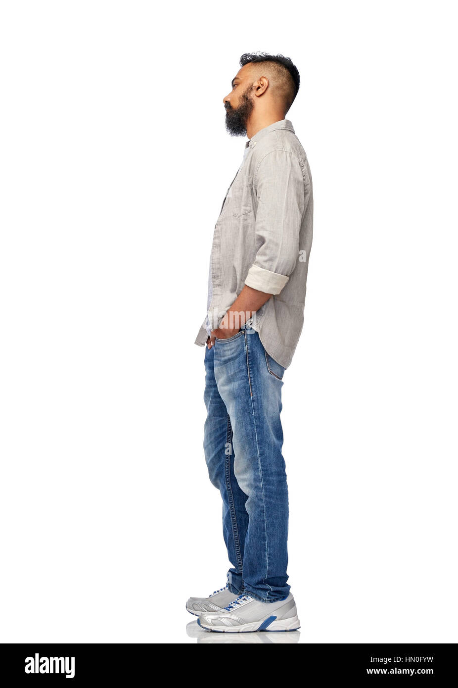 Man indian side view hi-res stock photography and images - Alamy