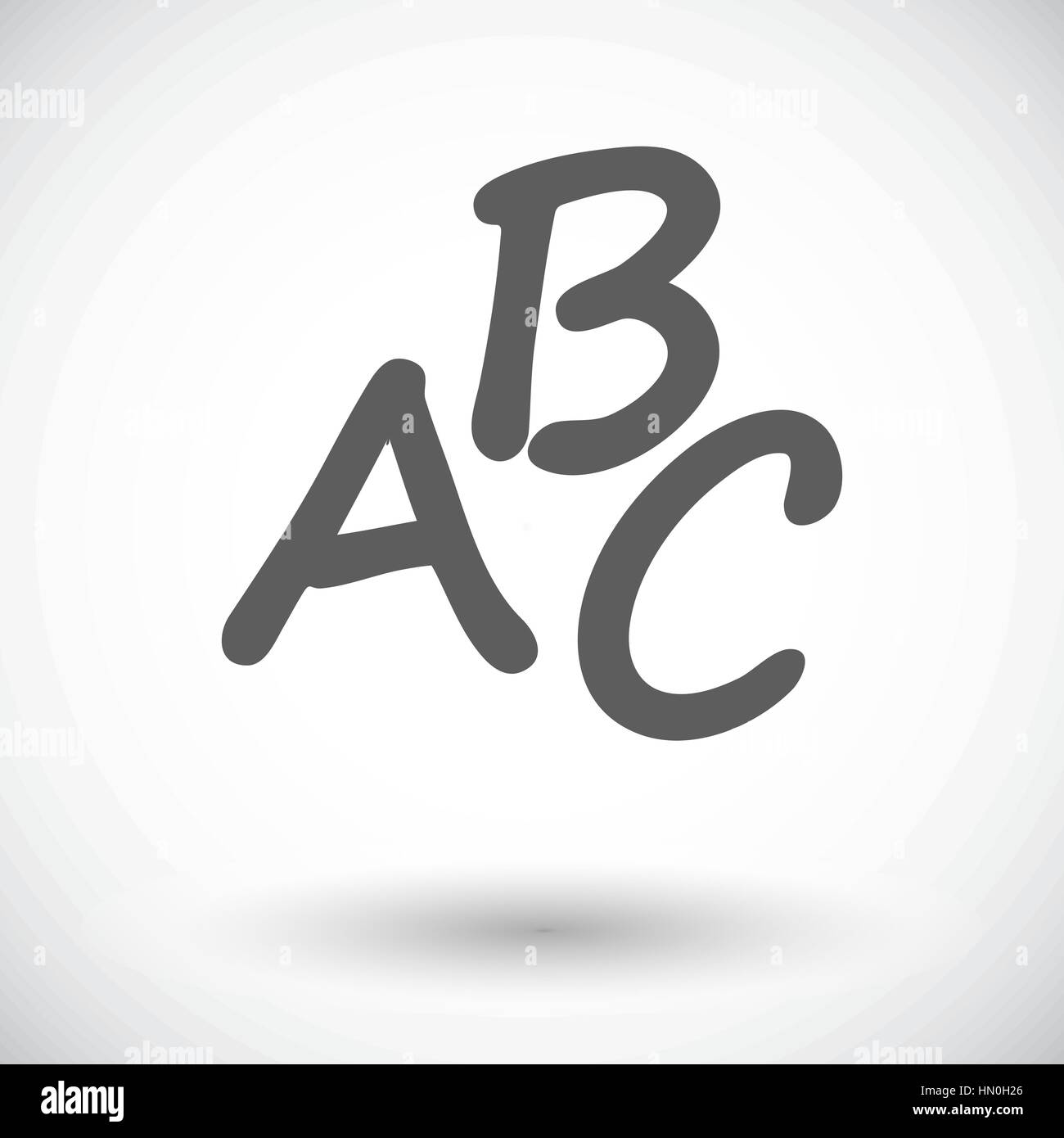 Alphabet. Single flat icon on white background. Vector illustration ...