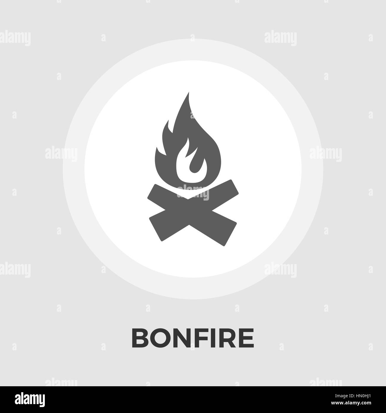 Bonfire icon vector. Flat icon isolated on the white background ...