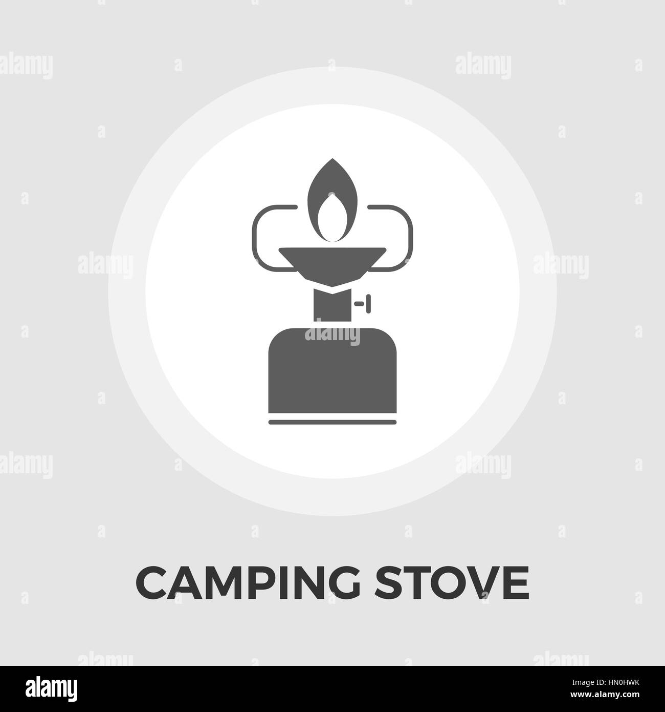 Camping stove icon vector. Flat icon isolated on the white background. Editable EPS file. Vector illustration. Stock Vector