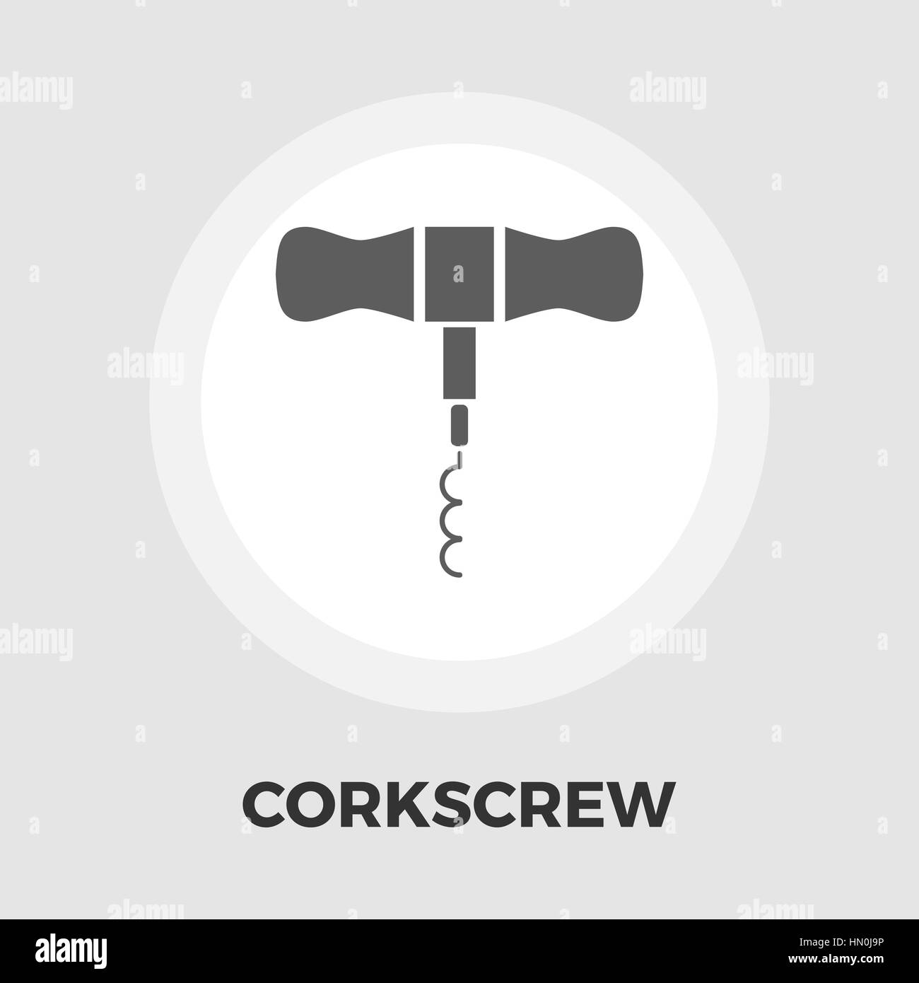 Corkscrew icon vector. Flat icon isolated on the white background ...
