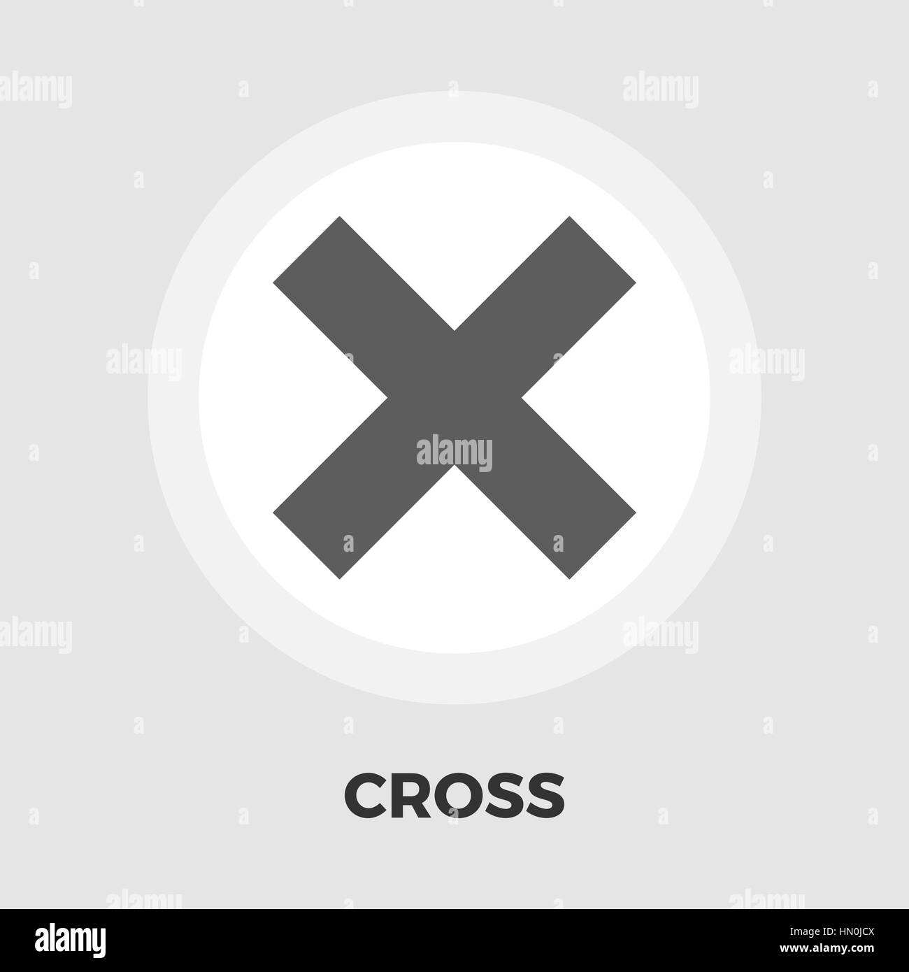 Cross icon vector. Flat icon isolated on the white background. Editable EPS file. Vector illustration. Stock Vector