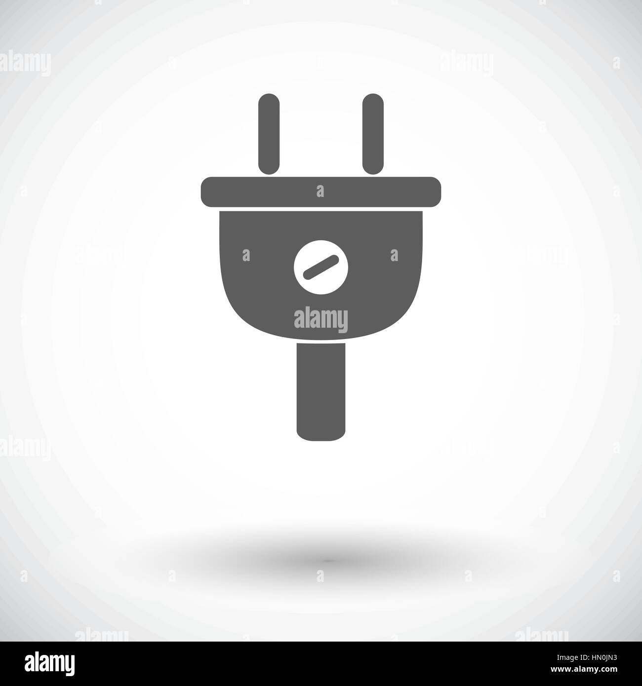 Electrical plug. Single flat icon on white background. Vector ...